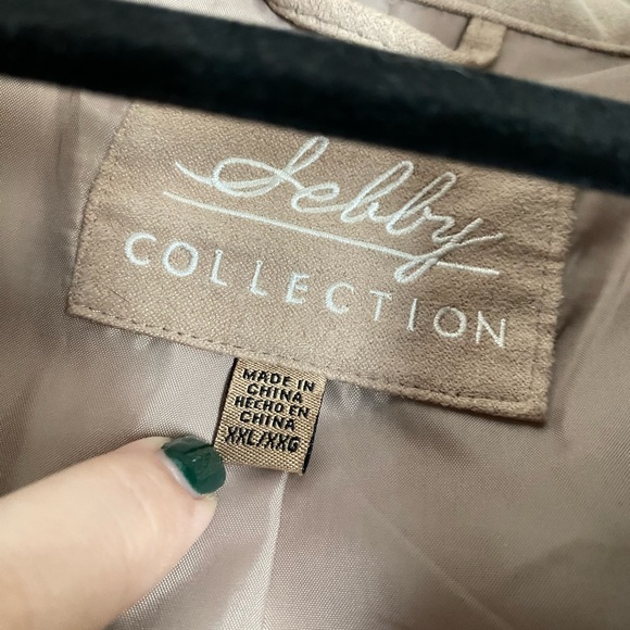 Sebby Collection Tan Faux Suede Moto Jacket Size XXL - Picture 9 of 14